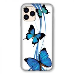 Coque Pour Iphone Iphone 12 Mini Papillon bleu sur Blanc