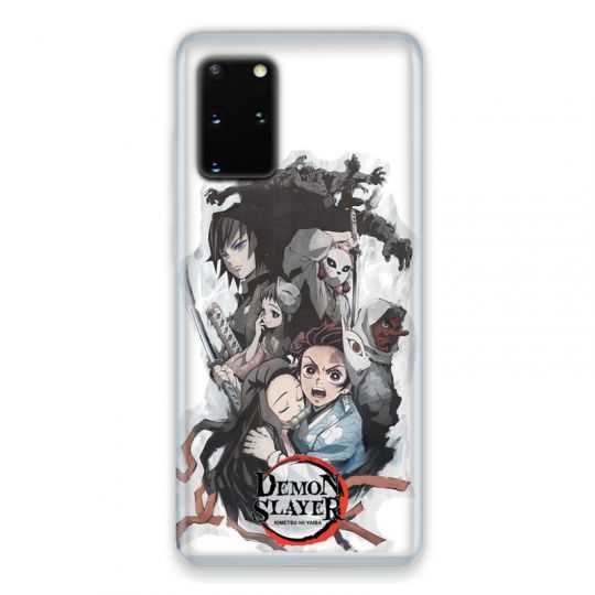 Coque pour Samsung Galaxy S20 Manga demon Slayer Blanc