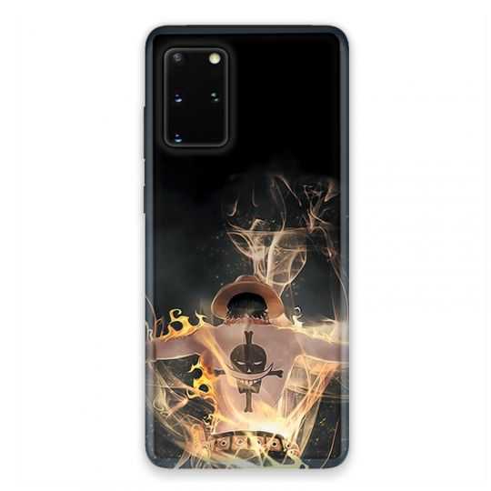 Coque pour Samsung Galaxy S20 Manga One Piece Ace noir