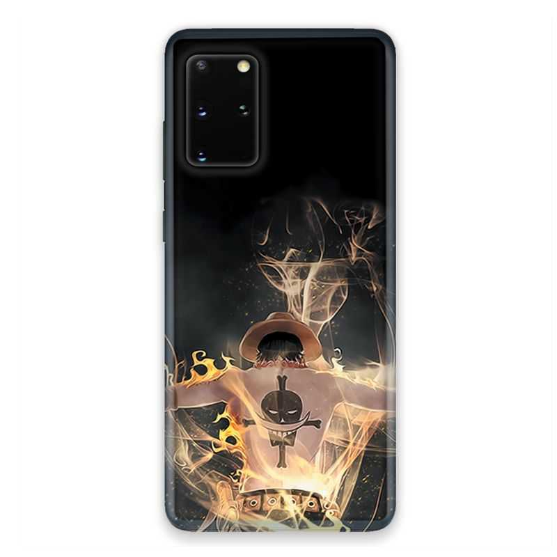 Coque pour Samsung Galaxy S20 Manga One Piece Ace noir