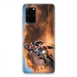 Coque pour Samsung Galaxy S20 Moto Cross Blanc