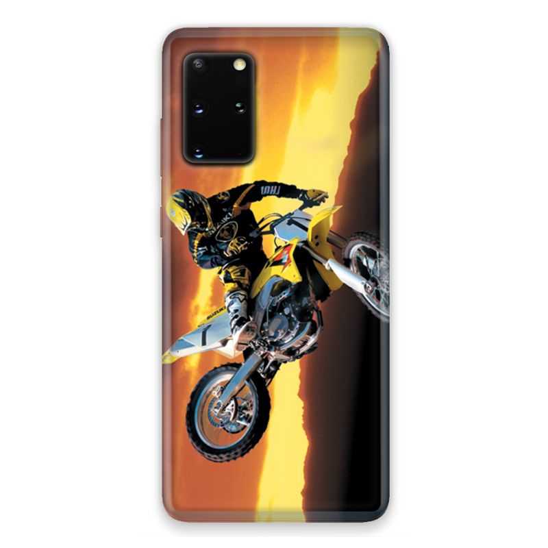 Coque pour Samsung Galaxy S20 Moto Cross Noir