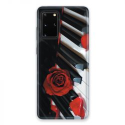Coque pour Samsung Galaxy S20 Musique Rose Piano