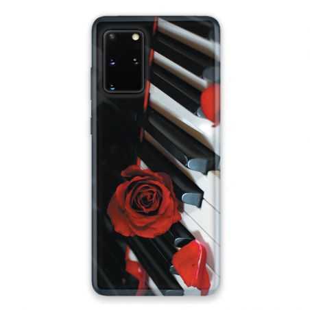 Coque pour Samsung Galaxy S20 Musique Rose Piano