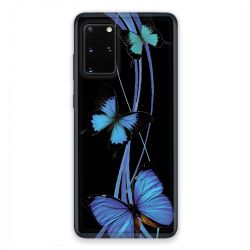 Coque pour Samsung Galaxy S20 papillons bleu
