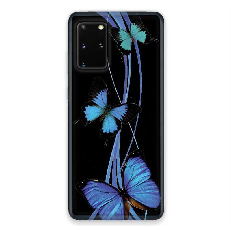 Coque pour Samsung Galaxy S20 papillons bleu