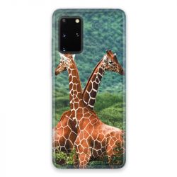 Coque pour Samsung Galaxy S20 savane Girafe Duo