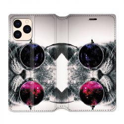 housse Cuir Portefeuille Pour Iphone 12 Mini Chat Fashion