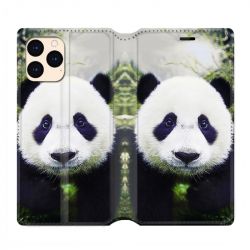 housse Cuir Portefeuille Pour Iphone 12 Mini Panda Color