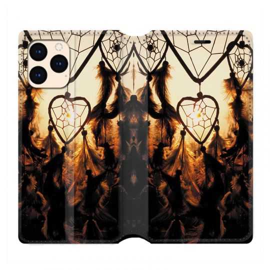 housse Cuir Portefeuille Pour Iphone 12 Mini Attrape Reve Noir