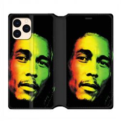 housse Cuir Portefeuille Pour Iphone 12 Mini Bob Marley 2