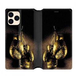 housse Cuir Portefeuille Pour Iphone 12 Mini Boxe Gant Vintage