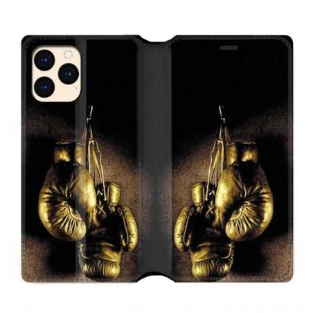 housse Cuir Portefeuille Pour Iphone 12 Mini Boxe Gant Vintage