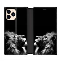 housse Cuir Portefeuille Pour Iphone 12 Mini Roi Lion