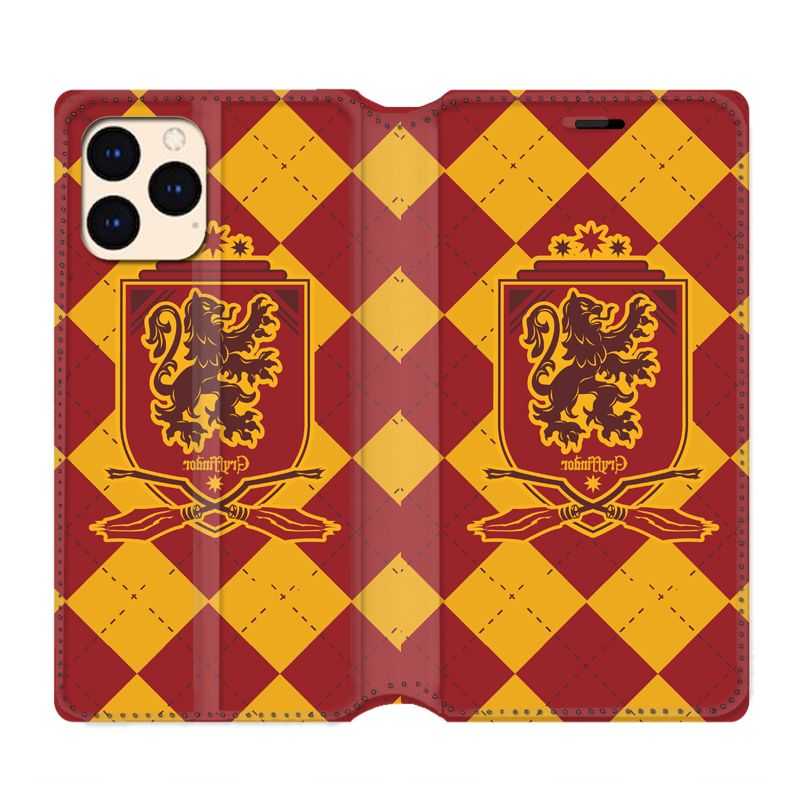 housse Cuir Portefeuille Pour Iphone 12 Mini WB License Harry Potter Griffindor