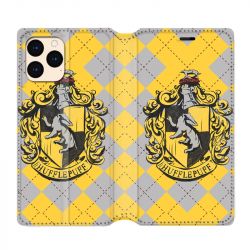 housse Cuir Portefeuille Pour Iphone 12 Mini WB License Harry Potter Hufflepuff