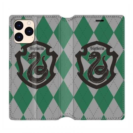 housse Cuir Portefeuille Pour Iphone 12 Mini WB License Harry Potter Slytherin
