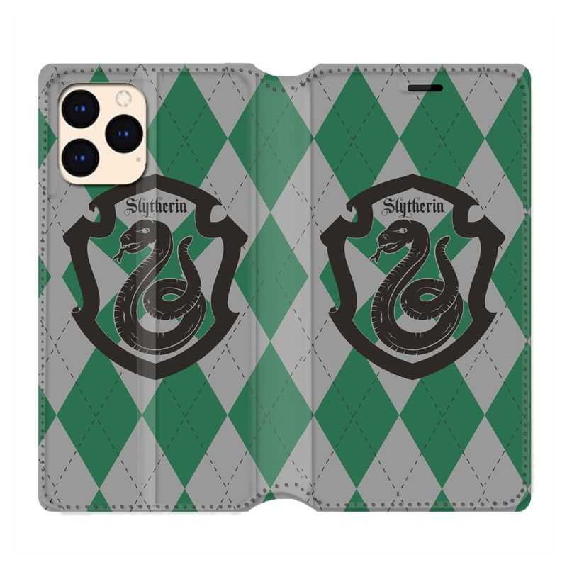 housse Cuir Portefeuille Pour Iphone 12 Mini WB License Harry Potter Slytherin