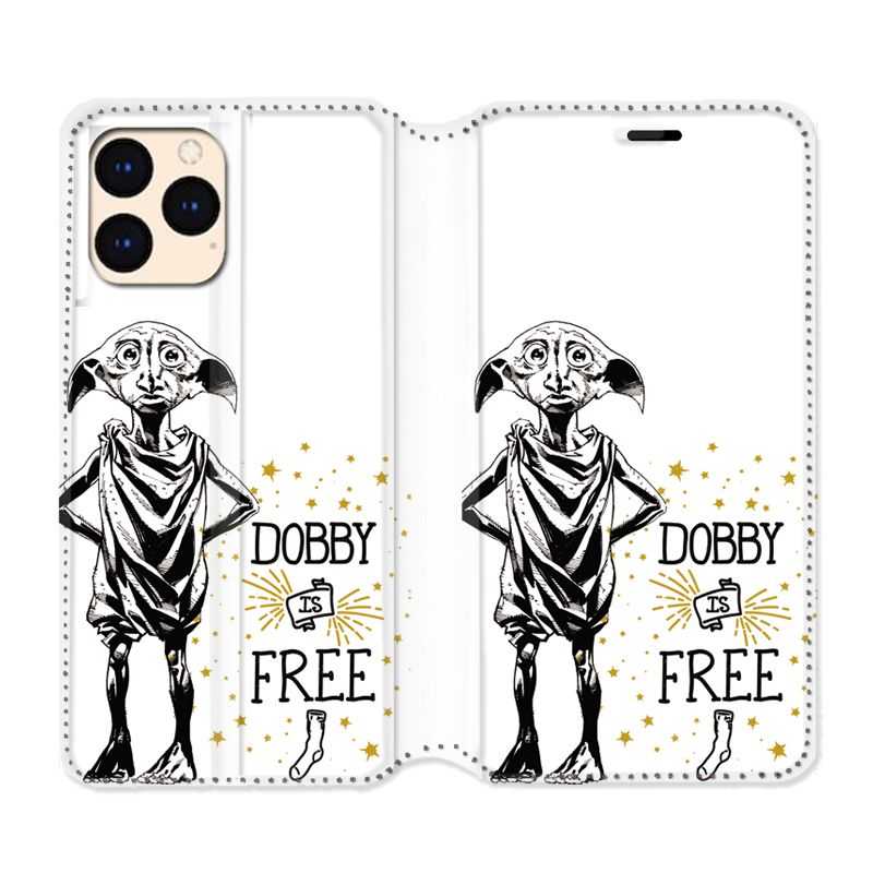 housse Cuir Portefeuille Pour Iphone 12 Mini WB License Harry Potter Dobby Free B