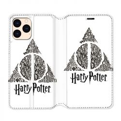 housse Cuir Portefeuille Pour Iphone 12 Mini WB License Harry Potter Triangle Blanc