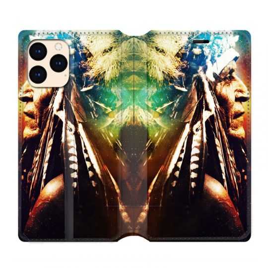 housse Cuir Portefeuille Pour Iphone 12 Mini Indien