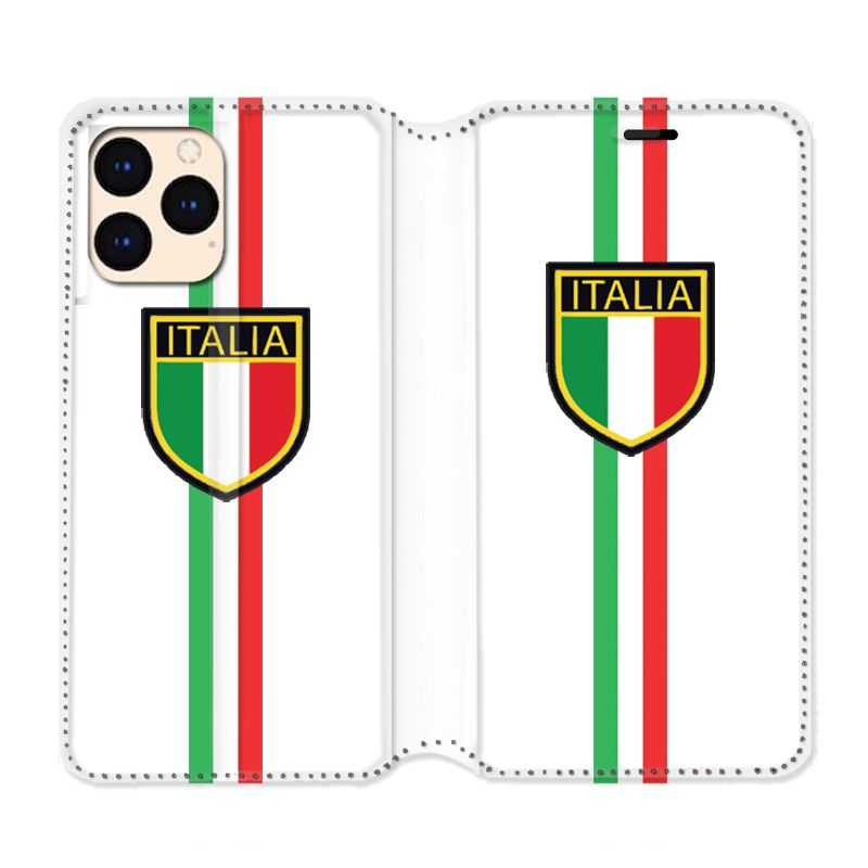 housse Cuir Portefeuille Pour Iphone 12 Mini Italie 3 Blanc