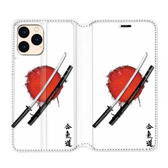 housse Cuir Portefeuille Pour Iphone 12 Mini Japon Epée