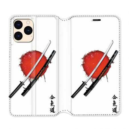 housse Cuir Portefeuille Pour Iphone 12 Mini Japon Epée