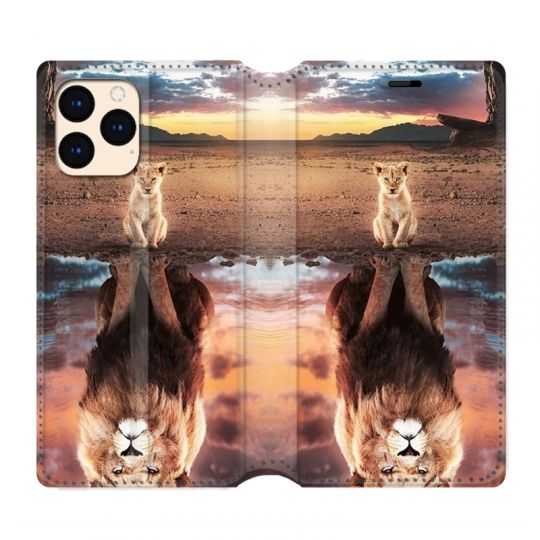 housse Cuir Portefeuille Pour Iphone 12 Mini Lion Reflet