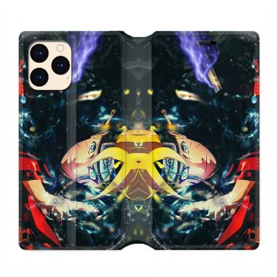 housse Cuir Portefeuille Pour Iphone 12 Mini Manga Boruto Eclair