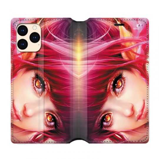 housse Cuir Portefeuille Pour Iphone 12 Mini Manga Elfe