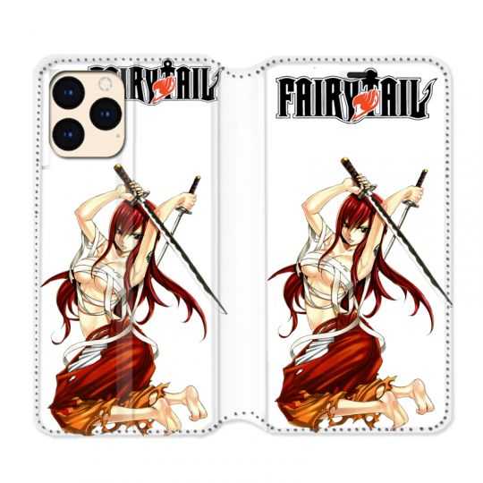 housse Cuir Portefeuille Pour Iphone 12 Mini Manga FAiry Tail Erza