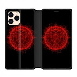 housse Cuir Portefeuille Pour Iphone 12 Mini Manga Full Alchemist Logo