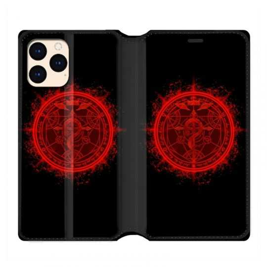 housse Cuir Portefeuille Pour Iphone 12 Mini Manga Full Alchemist Logo