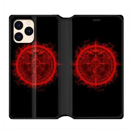 housse Cuir Portefeuille Pour Iphone 12 Mini Manga Full Alchemist Logo