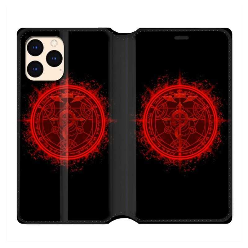 housse Cuir Portefeuille Pour Iphone 12 Mini Manga Full Alchemist Logo