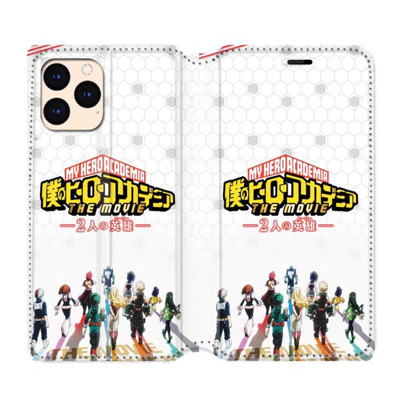 housse Cuir Portefeuille Pour Iphone 12 Mini Manga My Hero Academia Blanc