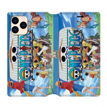 housse Cuir Portefeuille Pour Iphone 12 Mini Manga One Piece Sunny