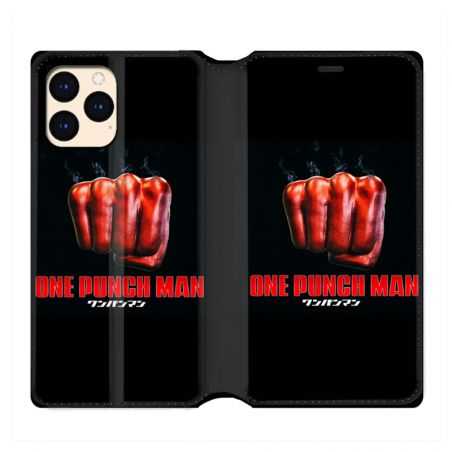 housse Cuir Portefeuille Pour Iphone 12 Mini Manga One Punch Man Poing