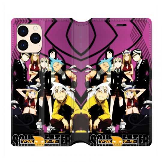 housse Cuir Portefeuille Pour Iphone 12 Mini Manga Soul Eater Violet