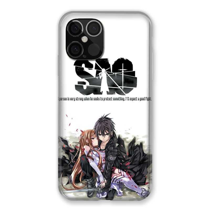 Coque pour Iphone 12 Pro Max Manga SAO sword Art Online Blanc