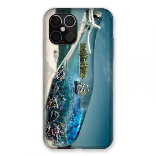 Coque pour Iphone 12 Pro Max Mer Bouteille
