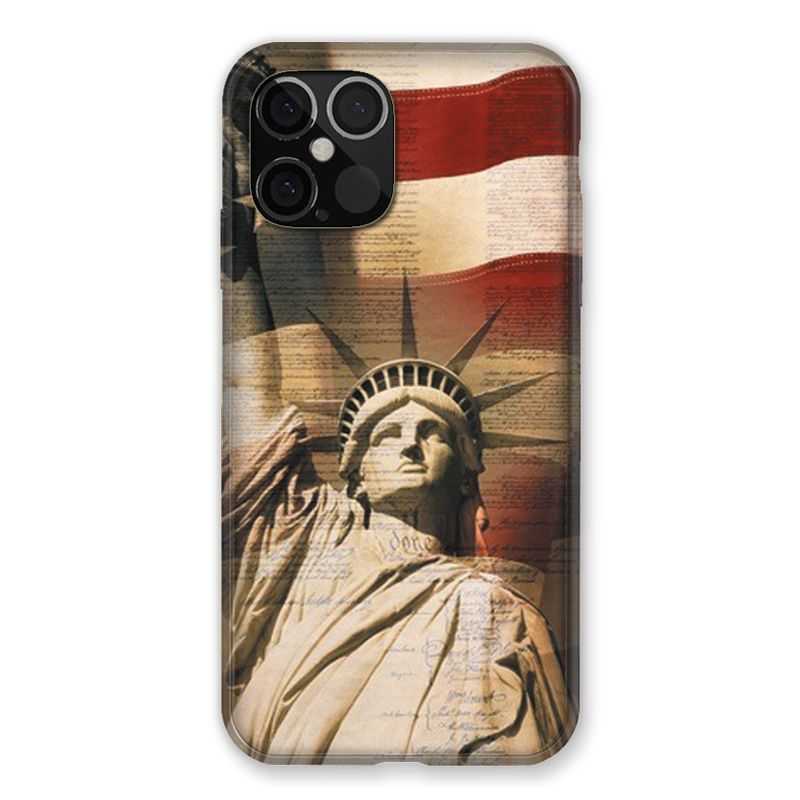 Coque pour Iphone 12 Pro Max Amerique USA Statue liberté