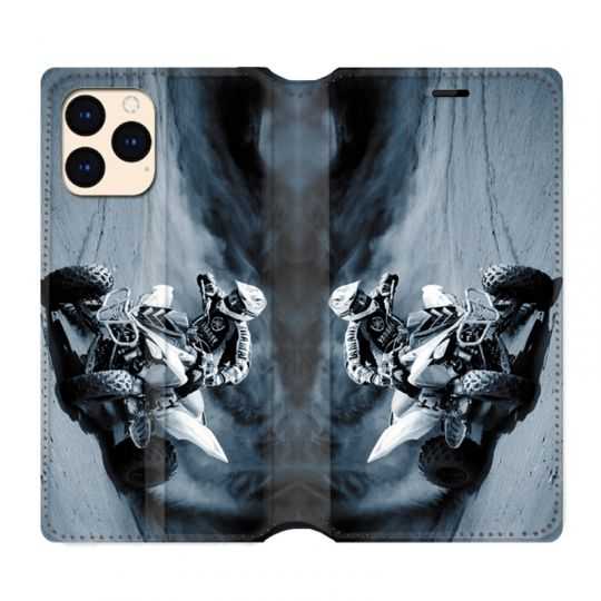 housse Cuir Portefeuille Pour Iphone 12 Mini Moto Quad