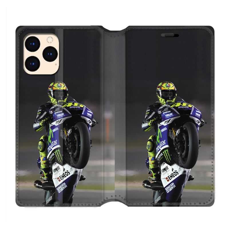 housse Cuir Portefeuille Pour Iphone 12 Mini Moto Wheeling