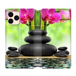 housse Cuir Portefeuille Pour Iphone 12 Mini Orchidee Eau