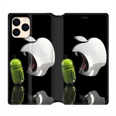 housse Cuir Portefeuille Pour Iphone 12 Mini Pomme Dent