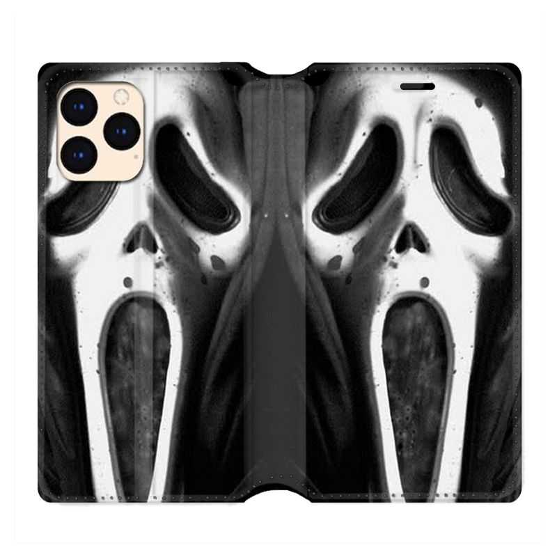 housse Cuir Portefeuille Pour Iphone 12 Mini Scream Noir