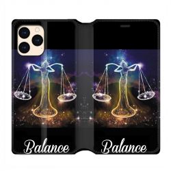 housse Cuir Portefeuille Pour Iphone 12 Mini Signe Zodiaque 2 Balance