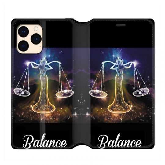 housse Cuir Portefeuille Pour Iphone 12 Mini Signe Zodiaque 2 Balance